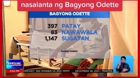 Pangulong Duterte, nangako ng P5,000 ayuda sa mga nasalanta ng Bagyong Odette