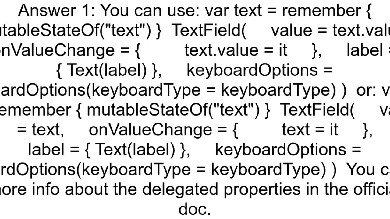 Android Jetpack compose 100beta07 TextField None of the following functions can be called with the