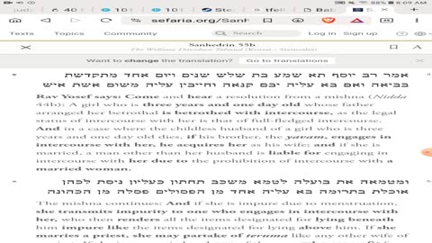 Judaism Allows Sex With 3 Year Old Babies