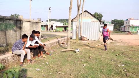 Fake football prank kick