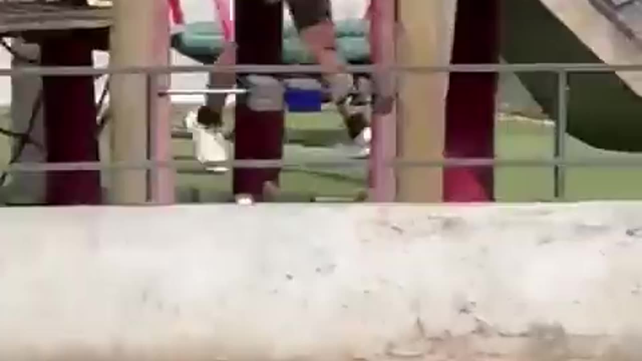 Knife Man Going After Baby's Around A Playground (Europa)