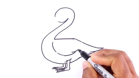 How to Draw a Duck from Number 2 | Easy Drawing