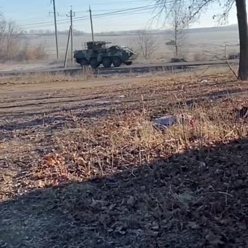 A reader from Kharkov notes that this armored personnel carrier is already rolling in the rear of