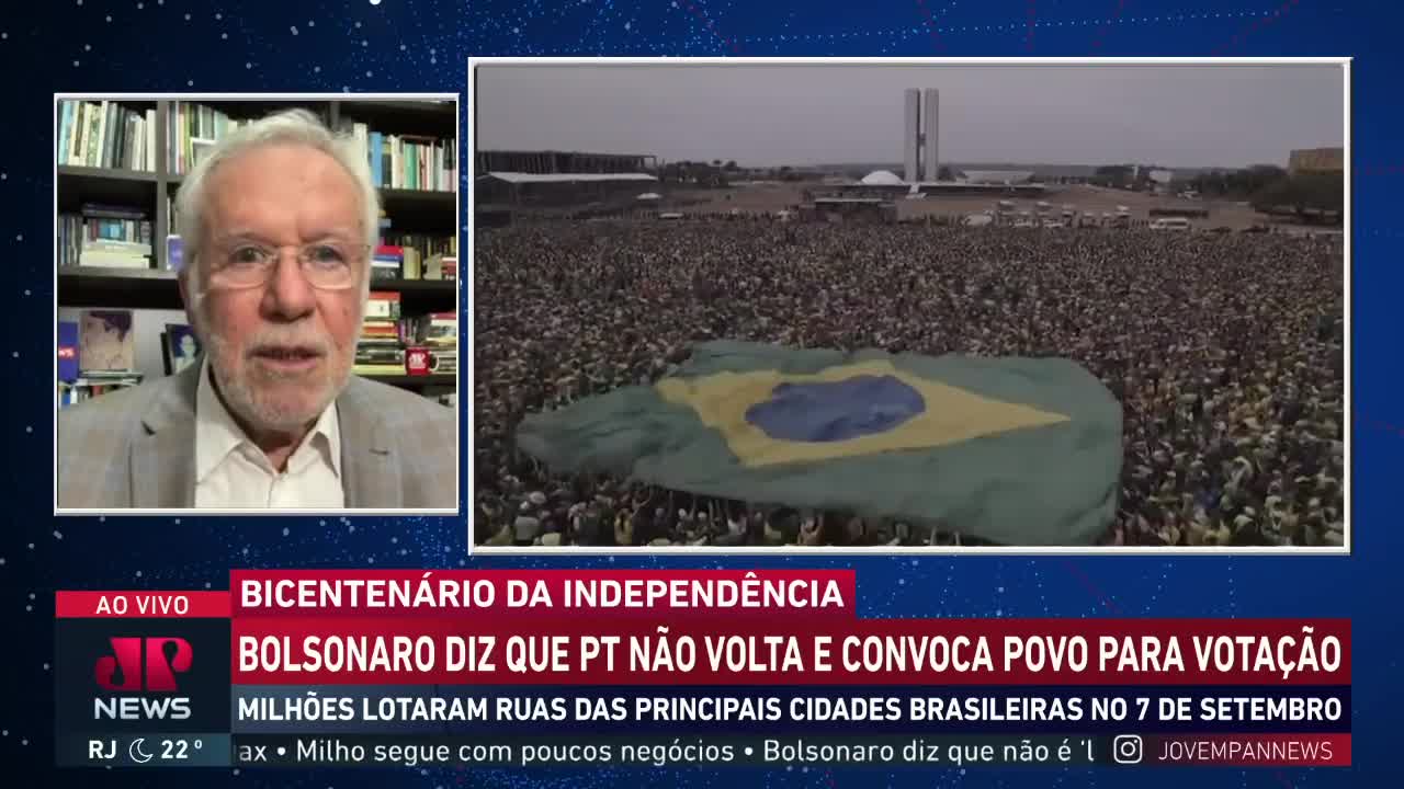 Eleições 2022 Alexandre Garcia - 7 de Setembro (Os Pingos nos Is) 2022,9,8