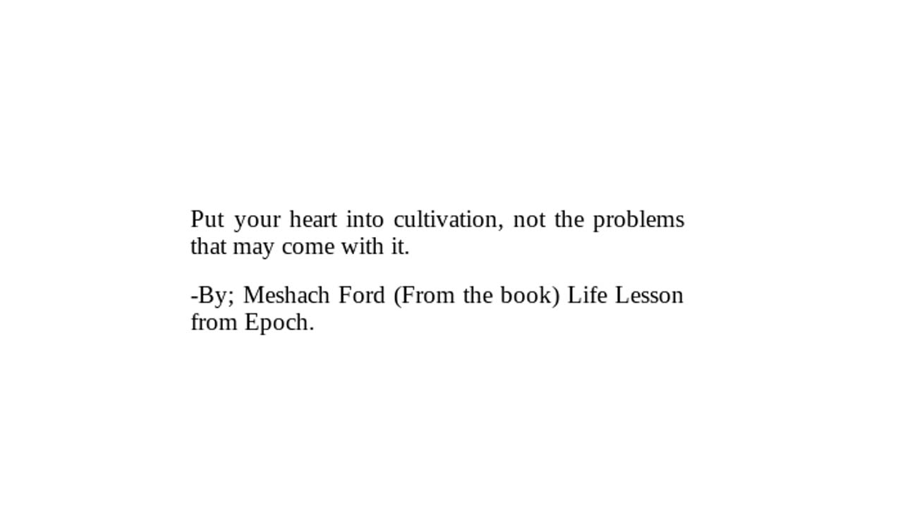 "Life Lesson from Epoch" -Checkout Description