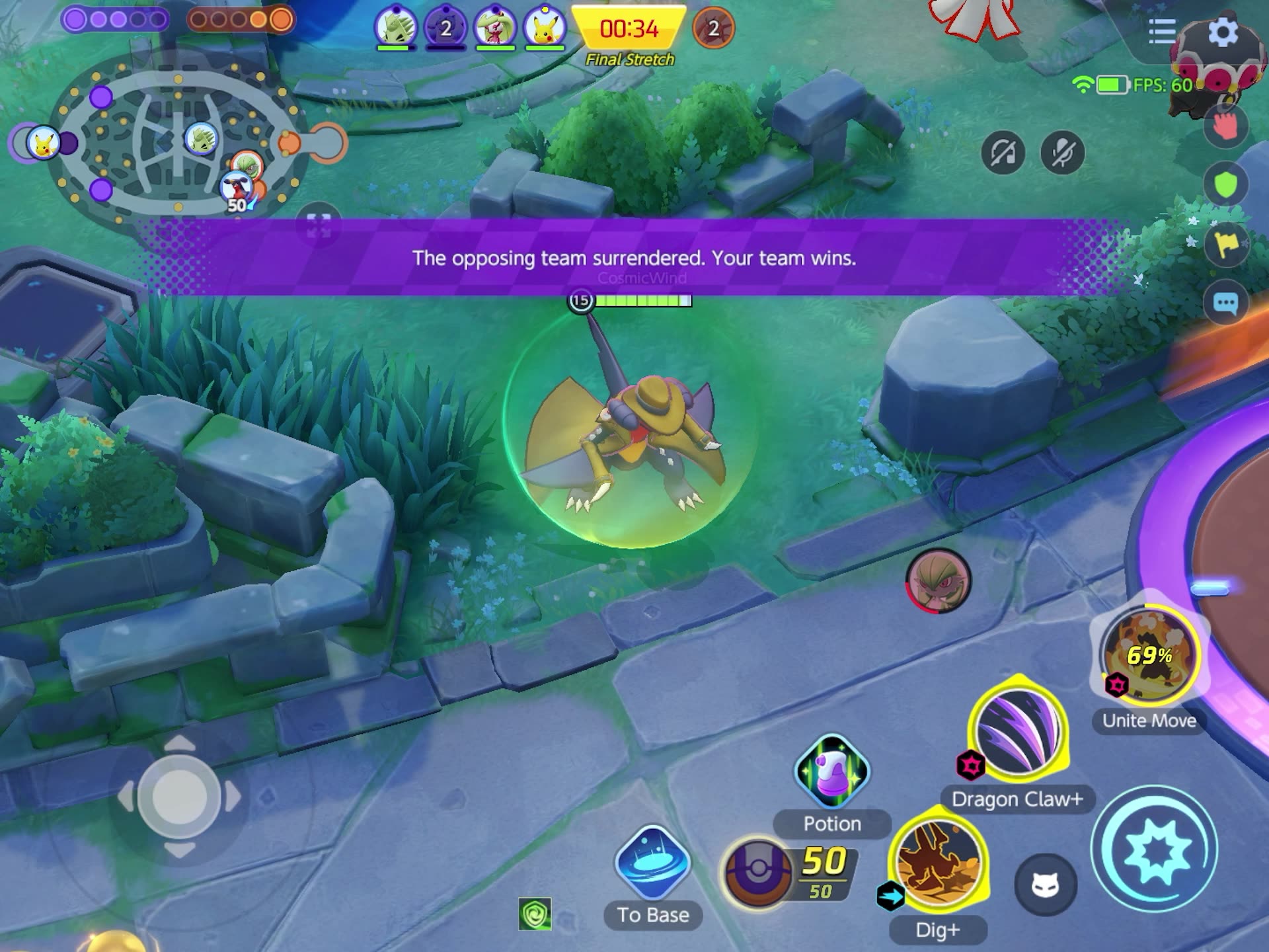 Pokemon Unite Gameplay: Garchomp and Blastoise Duo