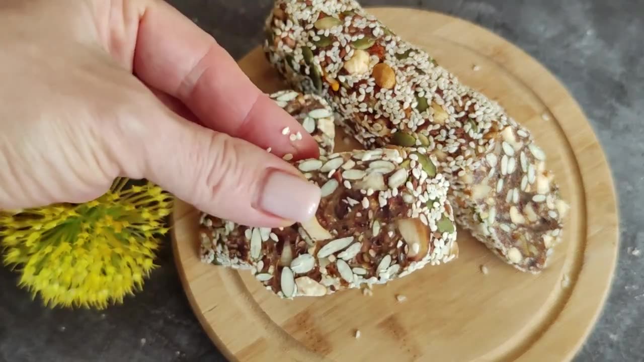 Tasty and Healthy Dessert: PP Sausage from Dates, Nuts and Seeds