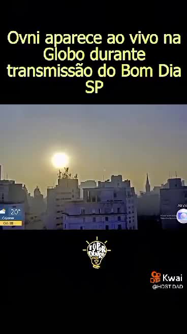 OVNI APPEARS LIVE DURING THE TRANSMISSION OF GLOBO VIDEO AND SHARE