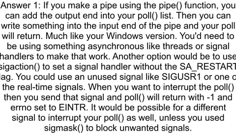 Abort linux polling