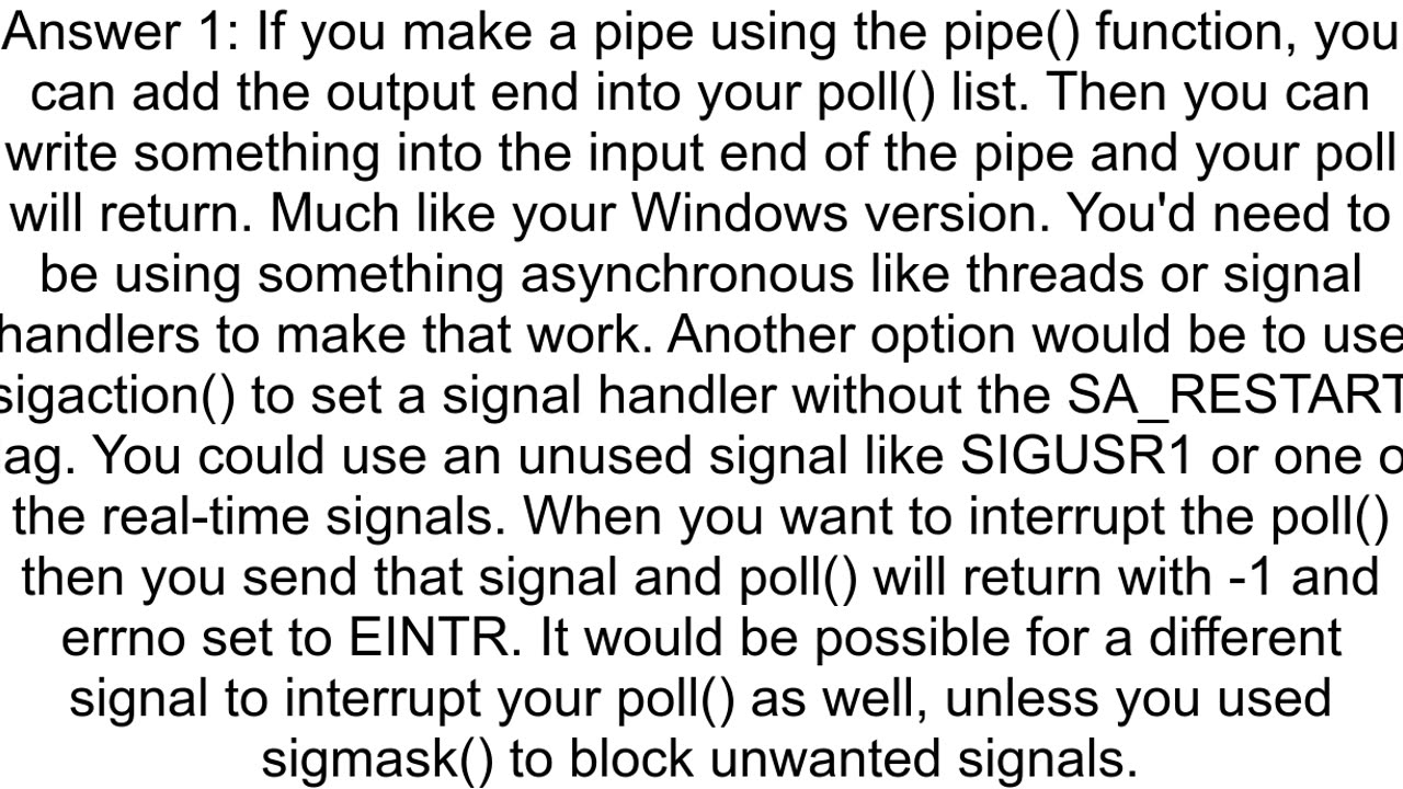 Abort linux polling