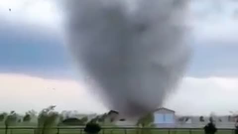 This tornado tearing through a small town