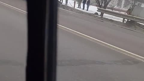 Footage shared by netizens earlier today, February 19, 2022, show a broken R-149MA1 command-staff
