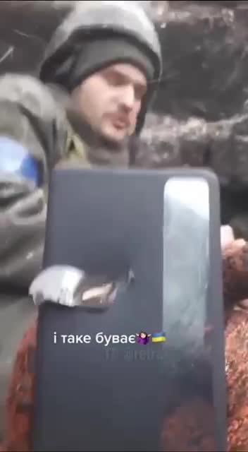 Ukraine War - A Ukrainian militant was saved from a righteous bullet