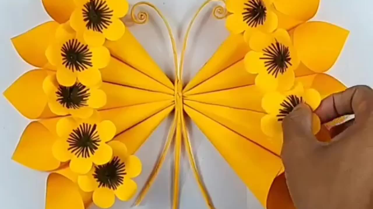 Big Yellow butterfly paper craft work