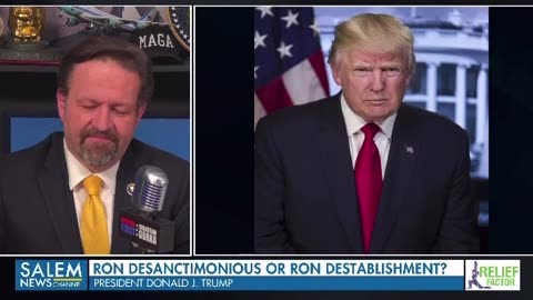 President Trump on Ron De-sanctimonious