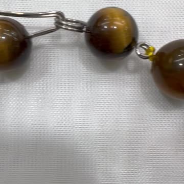 Handmade + Knotting Unique 18” Necklace with Sterling Silver Tiger Eye Pendant