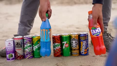 Giant Coca Cola & Big Monster,Chupa Chups, Mtn Dew, Fanta, Mirinda and Mentos soda mix Underground9