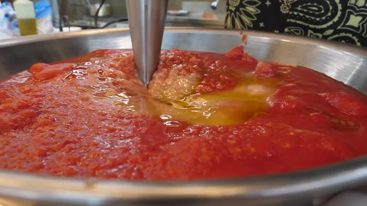 Italian style oven pizza - korean street food