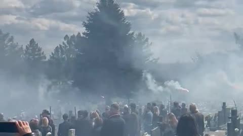 Pogrzeb Damiana Sobola, członka organizacji humanitarnej, który zginął w Gazie.