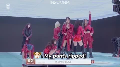 the time yoohyeon's pants ripped