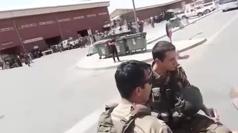 Servicemen of Azerbaijan at the Kabul airport.