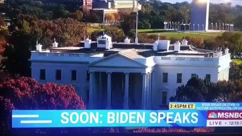 News reporter announces "Former President Biden" during live TV cast.