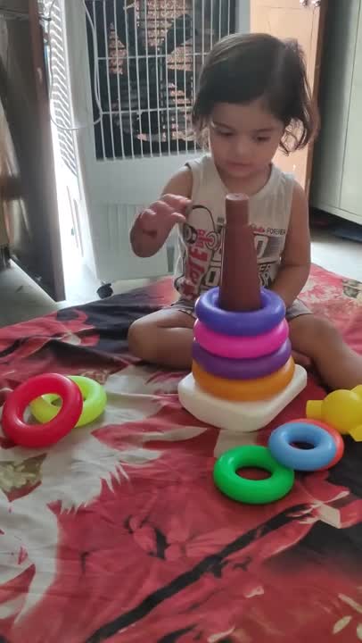 Little kid doing activity