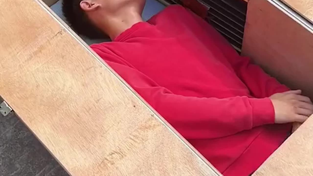 Coffin sleeping bed