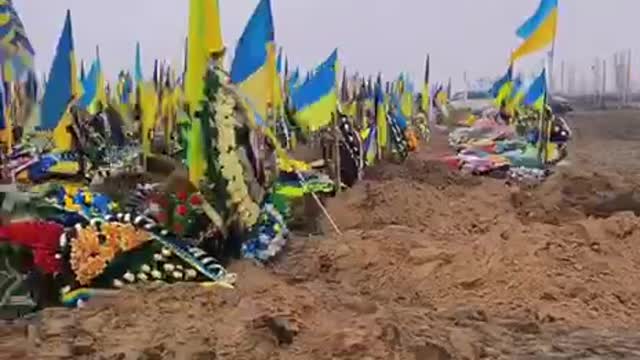 Ukraine mass military grave