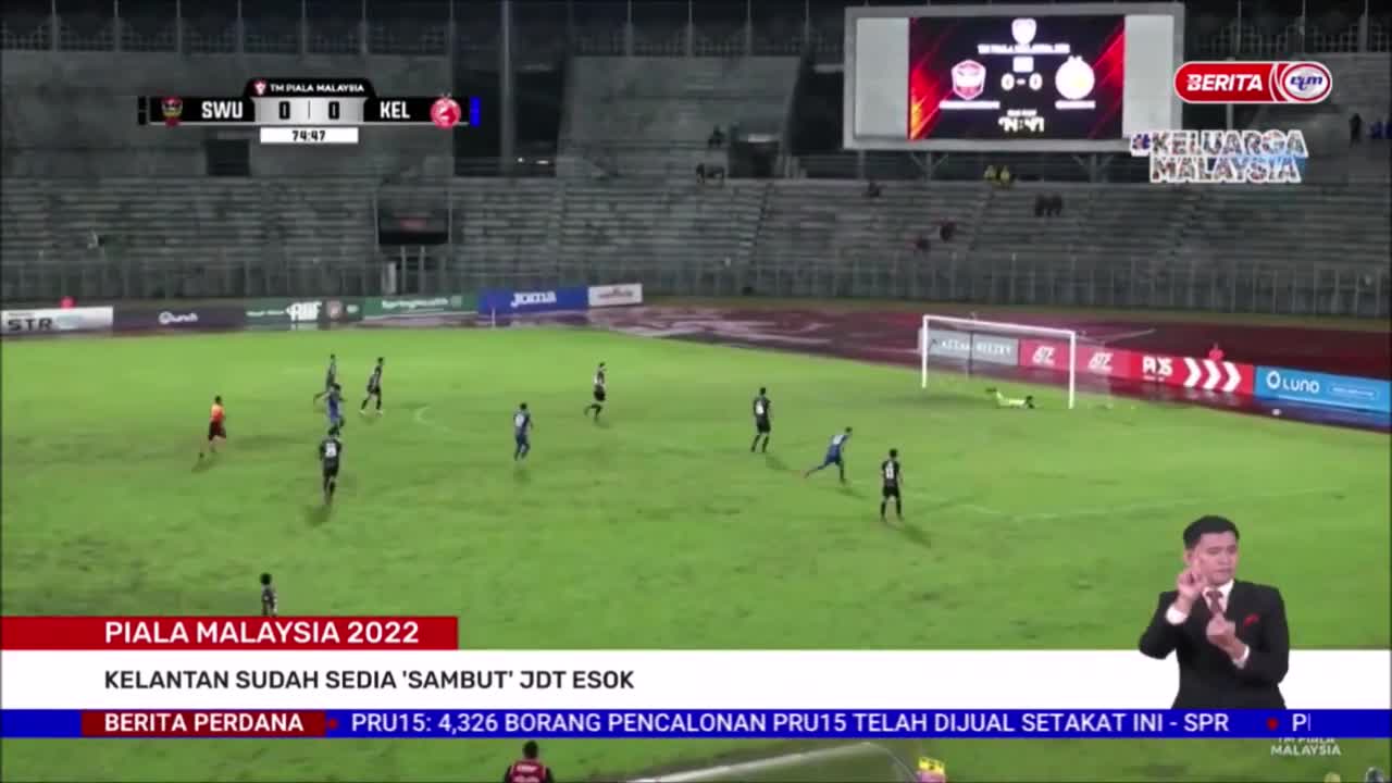 4 NOVEMBER 2022 – BERITA PERDANA - PIALA MALAYSIA 2022 - KELANTAN SUDAH SEDIA SAMBUT JDT ESOK