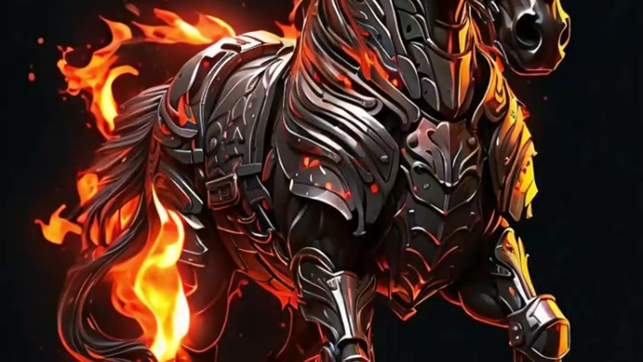 flaming horse