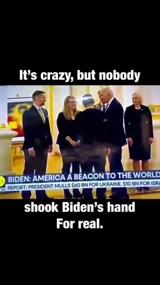 Not one person shook Biden's hand