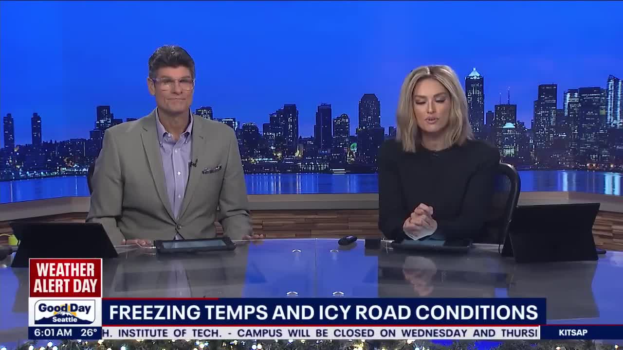 Freezing temps creates icy road conditions