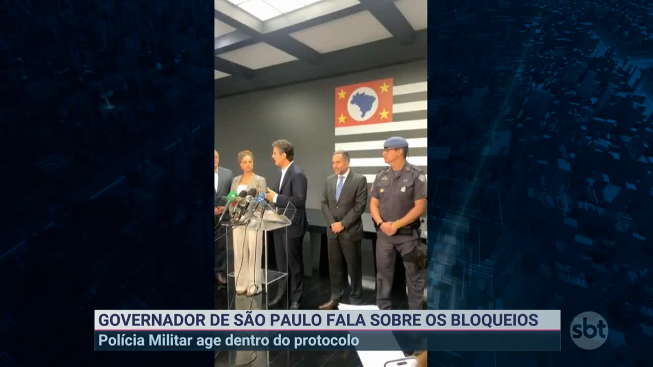 Garcia anuncia multa de R$ 100 mil por hora para bloqueios em SP | Primeiro Impacto (01/11/22)