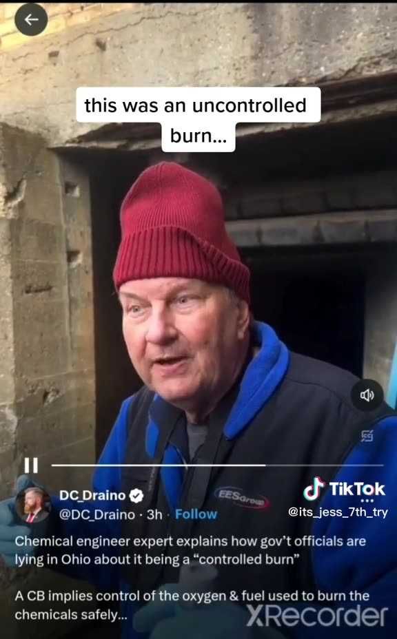 In Ohio it was NOT a controlled burn, explains a chemical engineer