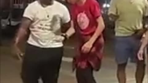 VIOLENCE IN OUR CITIES: COWARD SUCKER PUNCHES 12 YEAR OLD KID IN HEAD