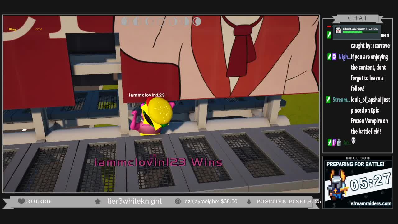 I do my best to save my friend in Gang Beasts