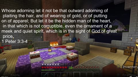 Minecraft Bible Verse of the Day 1 Peter 3:3-4