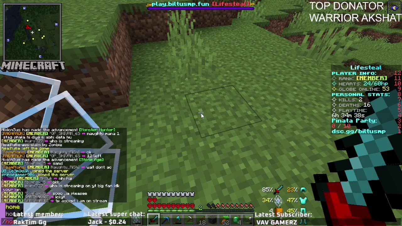 Minecraft Live Stream Public Smp Java+Bedrock 24/7 Join.SMP With Icky Yt