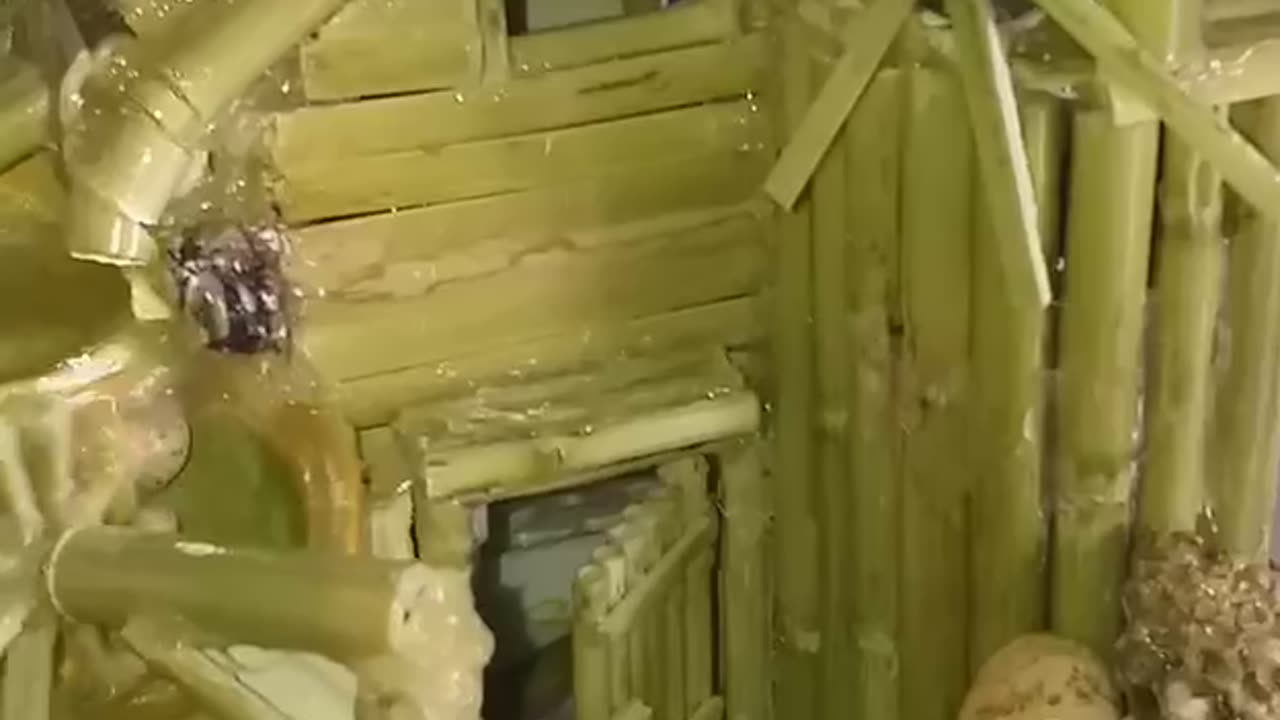 Wooden fountain