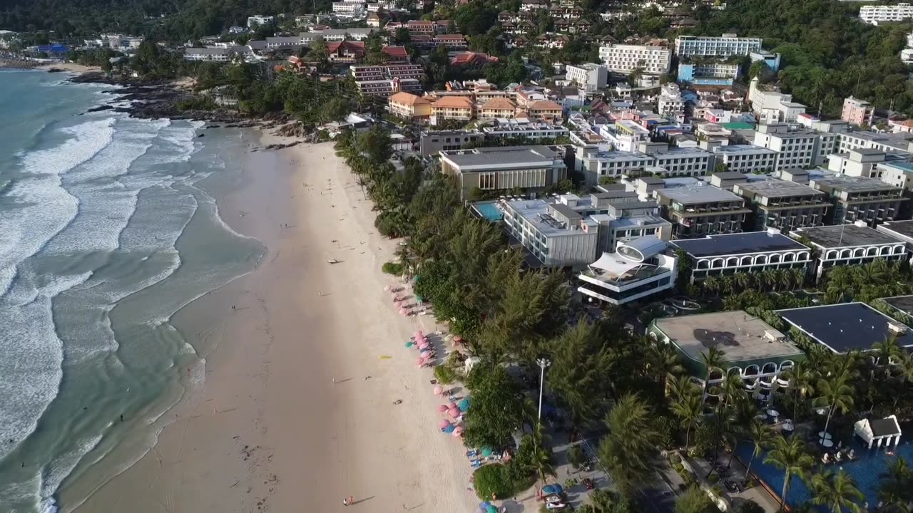 Phuket Thailand Patong Beach from the sky HD