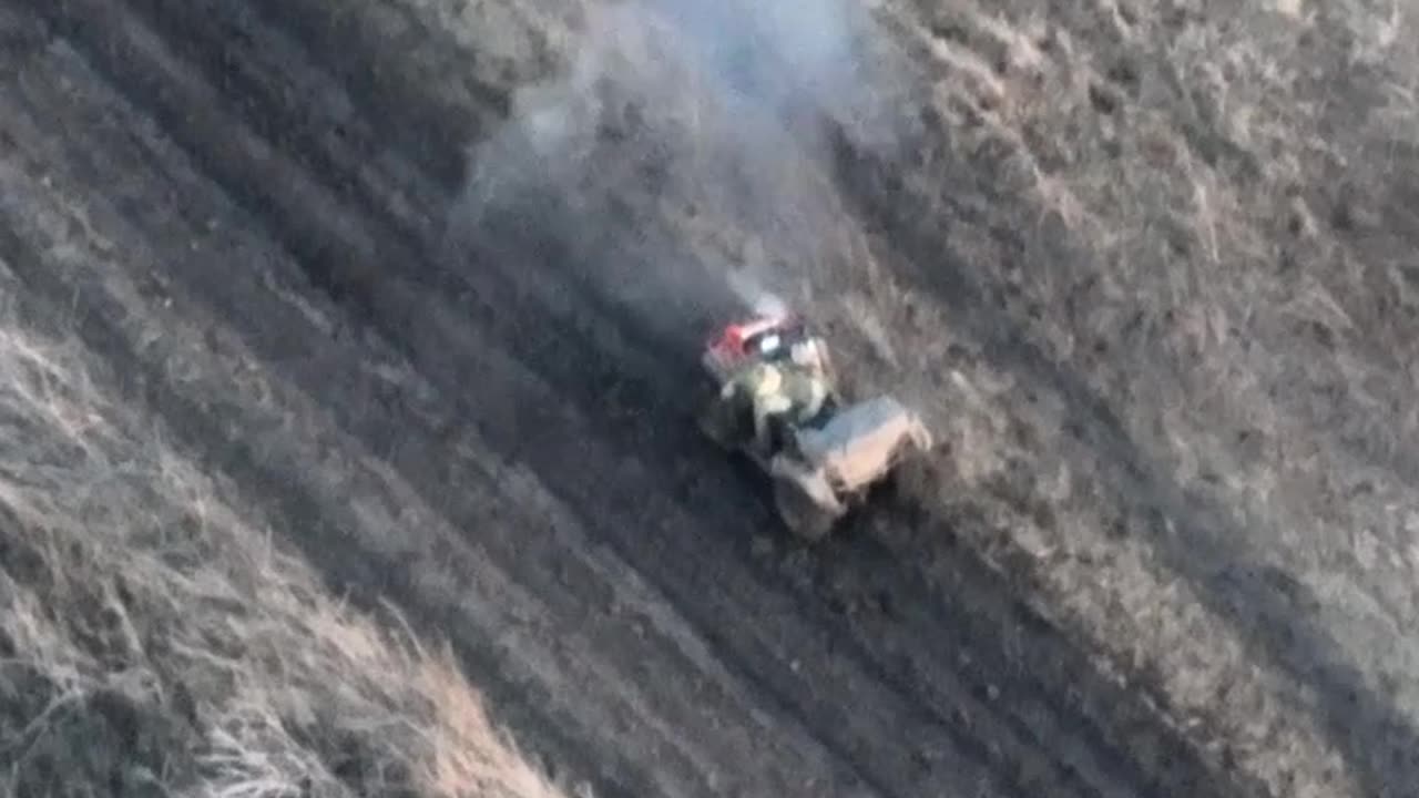 Russian Soldier on ATV Runs into Trouble