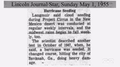 Project Cirrus 🌪 ~ Hurricane modification in 1947.