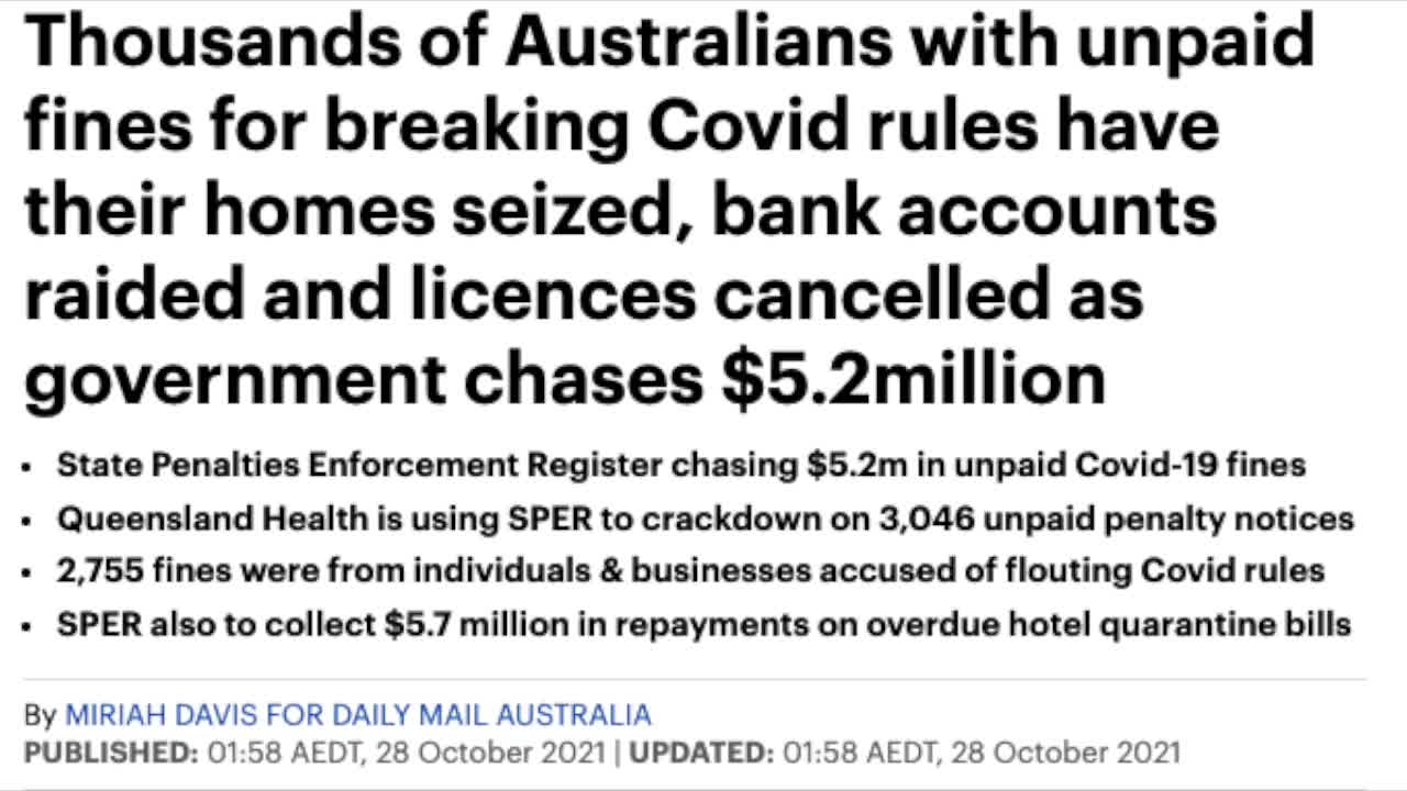 Reports of bank accounts being emptied, unemployment and govt payments stopped without jab