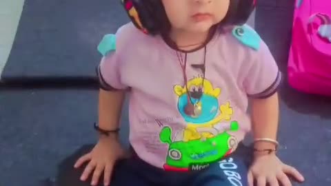 Baby listening music