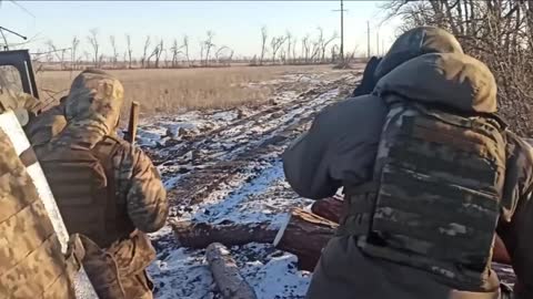 Moment Ukrainian Soldiers Relieve Their Colleagues And Settle Down In Trenches And Dugouts