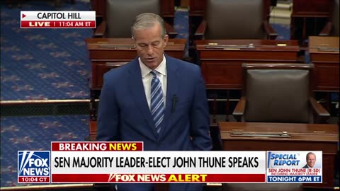 Sen. Thune vows to be a 'team player' after being elected Senate majority leader