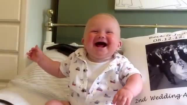 Baby laughing and chuckling