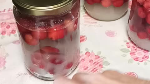 Cherry Syrup ready to pasteurization