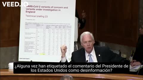 MÉDICO Y SENADOR DE USA PRESENTA MENTIRAS SOBRE MUERTES POR INYECCION COVID.